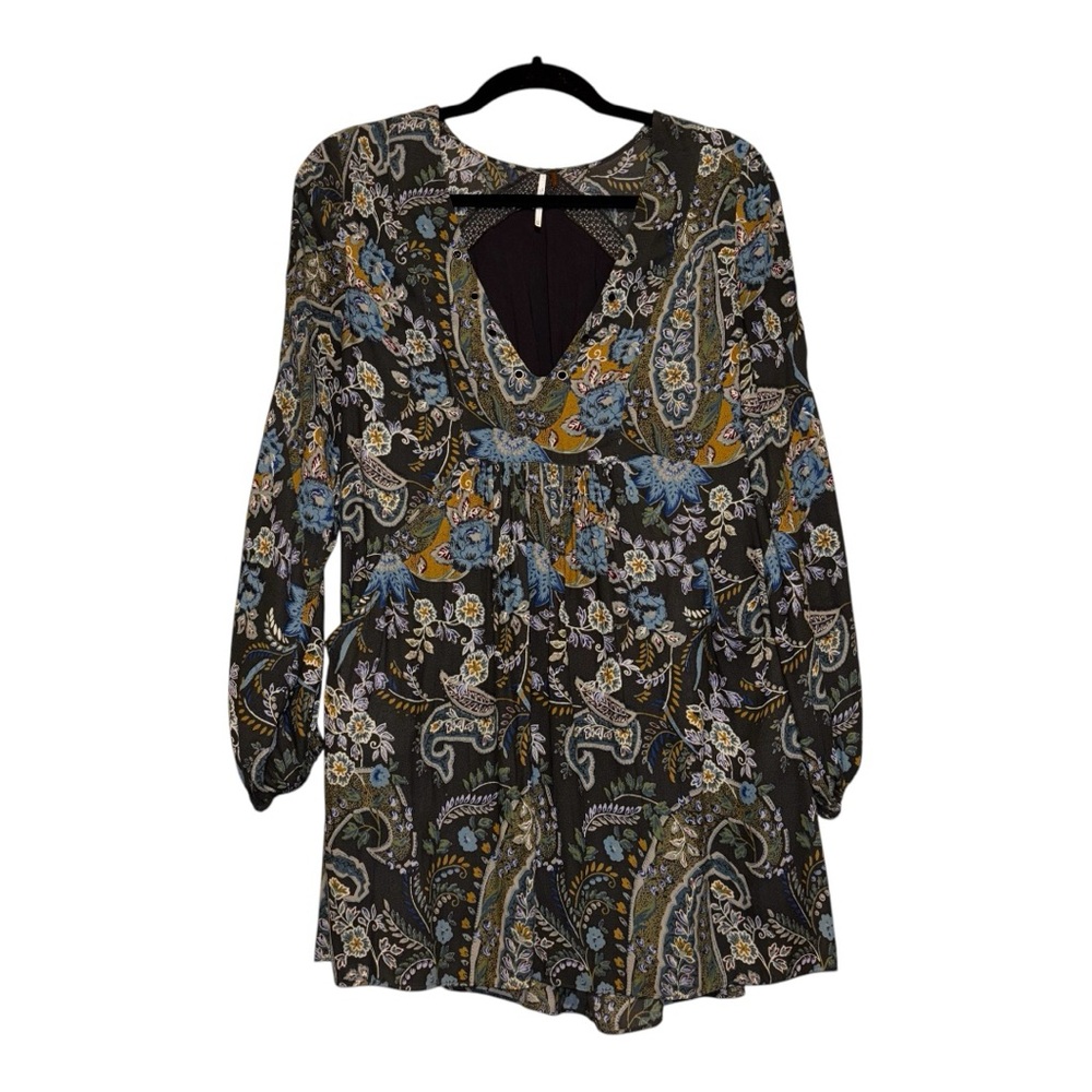Free People Floral & Paisley Peasant Tunic Dress